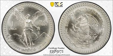 1992-Mo Onza Libertad Ag MS69