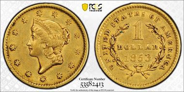 1853 G$1 AU55