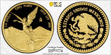 2019-Mo 1/4 oz Libertad Au PR70DCAM