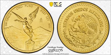 2021-Mo 1/4 oz Libertad Au MS68