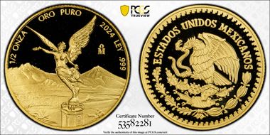 2024-Mo 1/2 oz Libertad Au PR70DCAM