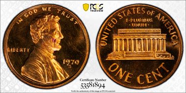 1970-S 1C Small Date PR68RD