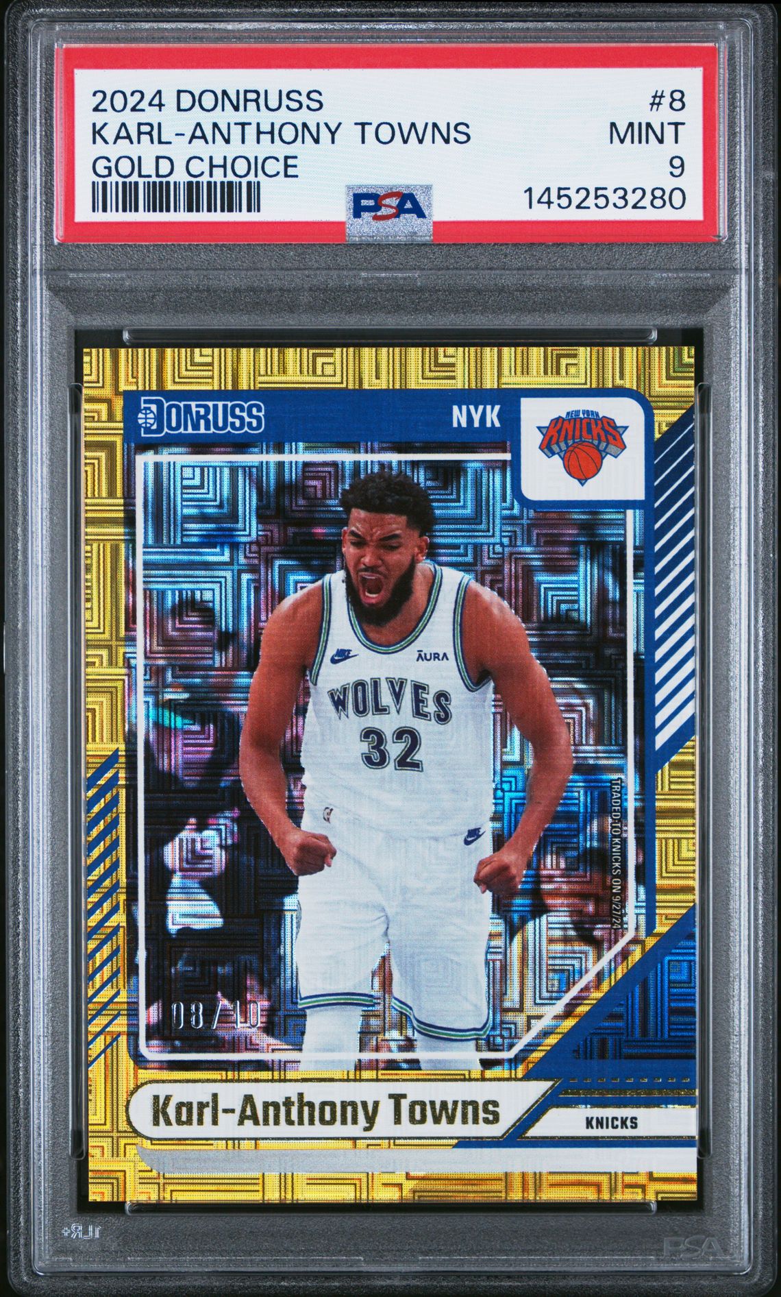 2024 Panini PANINI DONRUSS GOLD CHOICE #8 Karl-Anthony Towns front
