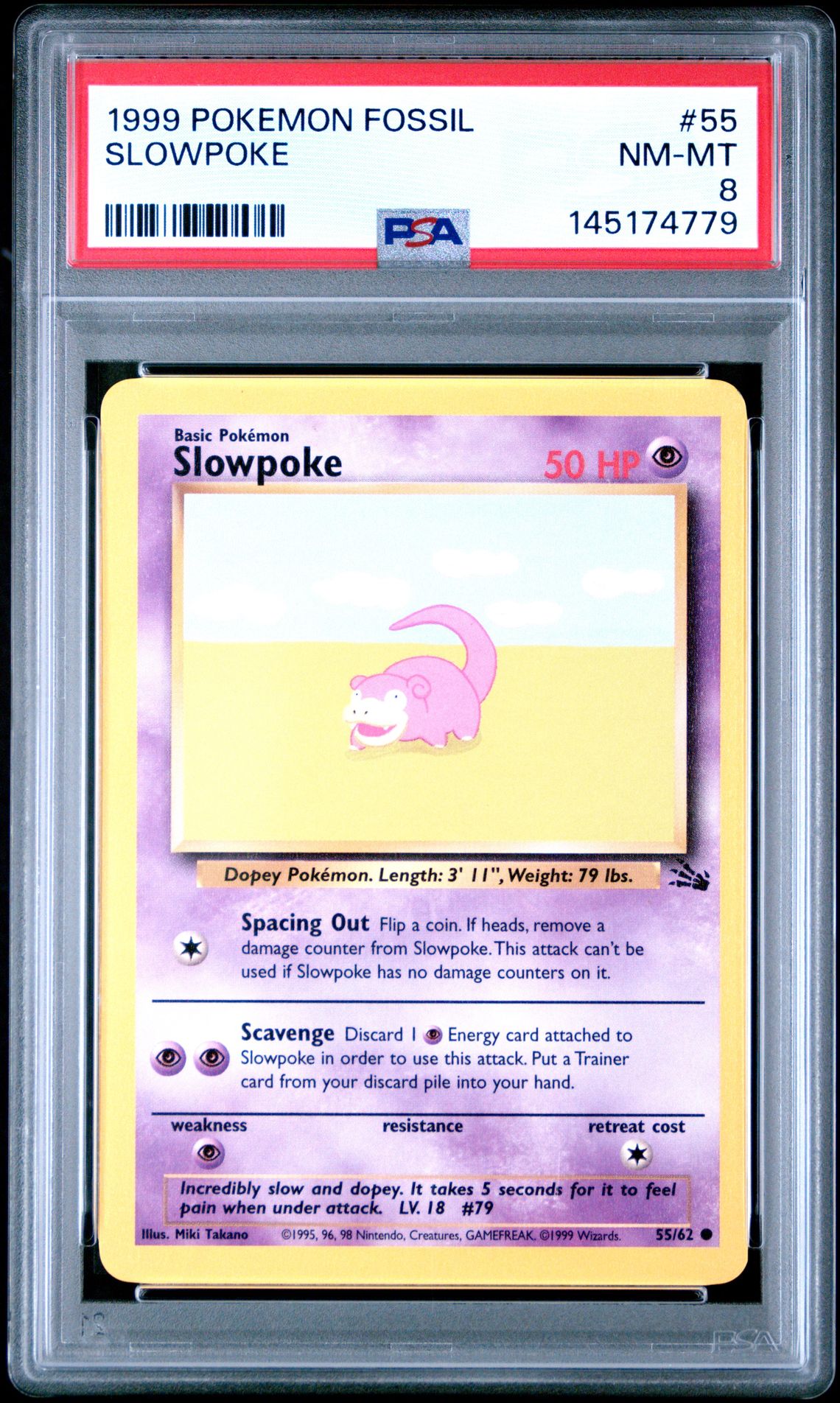 1999 Pokemon POKEMON FOSSIL Slowpoke front