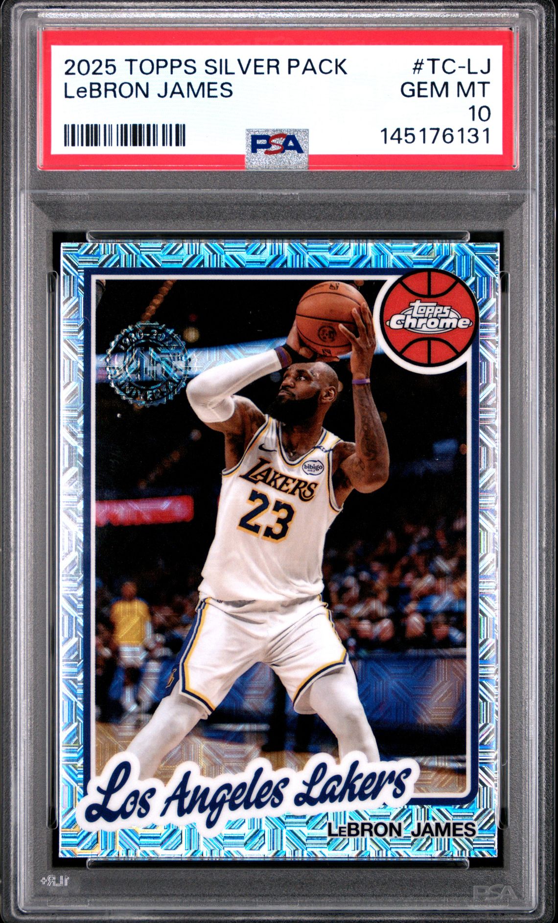 2025 Topps TOPPS SILVER PACK 1980-81 TOPPS CHROME BASKETBALL GOLD #TC-LJ Lebron James front
