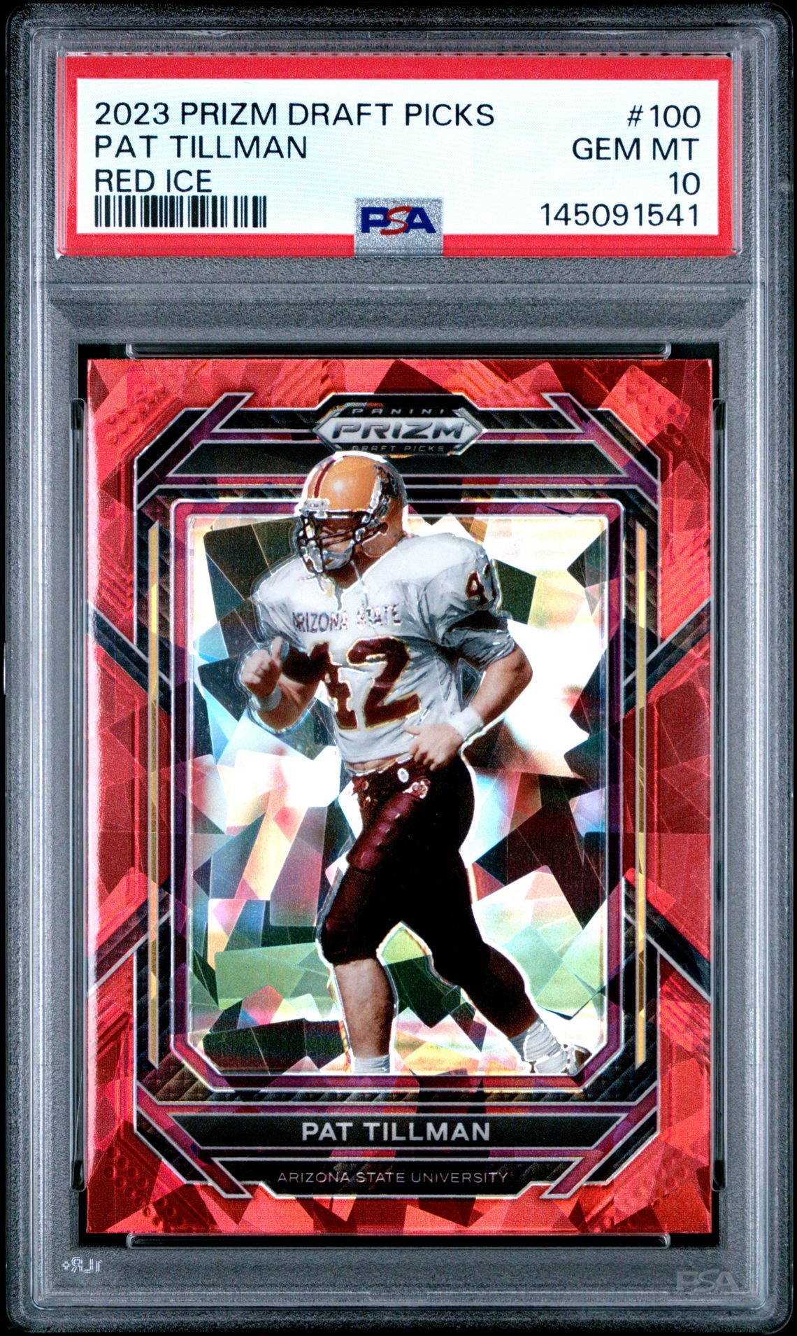 2023 Panini PANINI PRIZM DRAFT PICKS RED ICE #100 Pat Tillman front