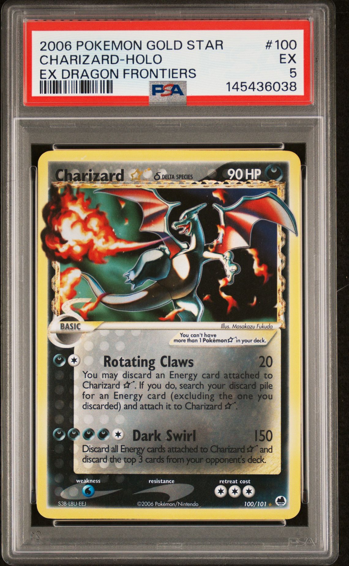 2006 Pokemon POKEMON EX DRAGON FRONTIERS #100 Charizard-Holo front