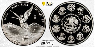 2005-Mo Onza Libertad Ag PR68DCAM
