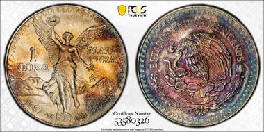 1987-Mo Onza Libertad Ag MS66
