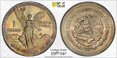 1985-Mo Onza Libertad Ag MS67