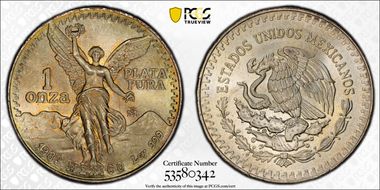 1983-Mo Onza Libertad Ag MS68