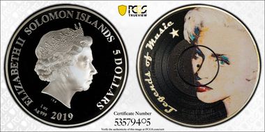 2019 $5 Madonna, by Sid Maurer Legends of Music PR70DCAM