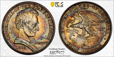 1918 50C Lincoln-Illinois MS66