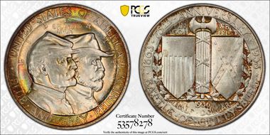 1936 50C Gettysburg MS67