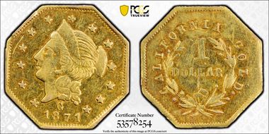 1871 G$1 BG-1109 AU55