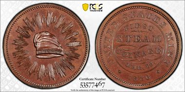 1836 AE Medal J-MT-21, First Steam Coinage MS66