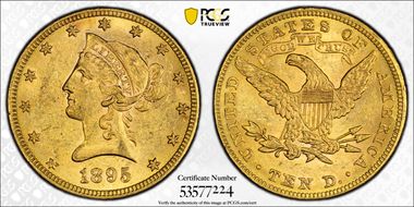 1895 $10 MS61
