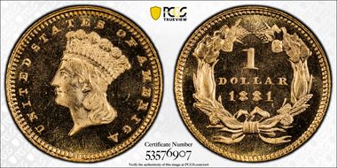 1881 G$1 PR64CAM
