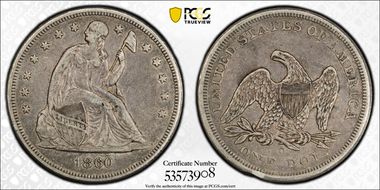 1860-O $1 XF45