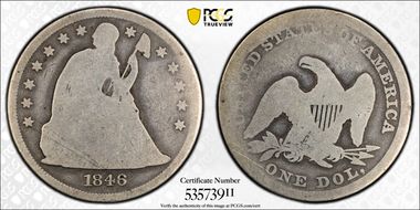 1846 $1 AG3