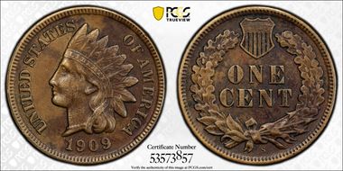 1909-S 1C Indian N1BN