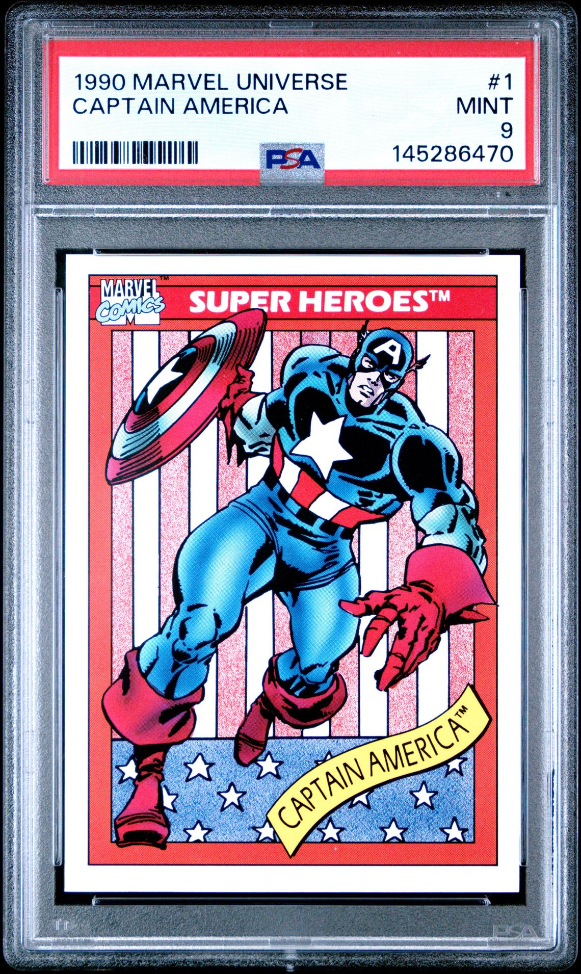 1990 Marvel MARVEL UNIVERSE #1 Captain America front