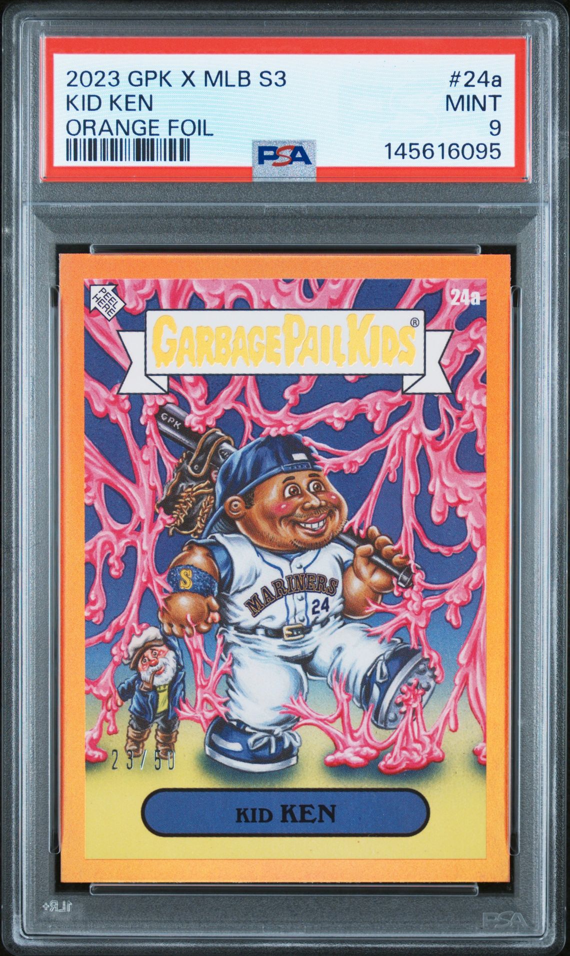 2023 Topps TOPPS GARBAGE PAIL KIDS X MLB SERIES 3 Orange #24A Kid Ken front