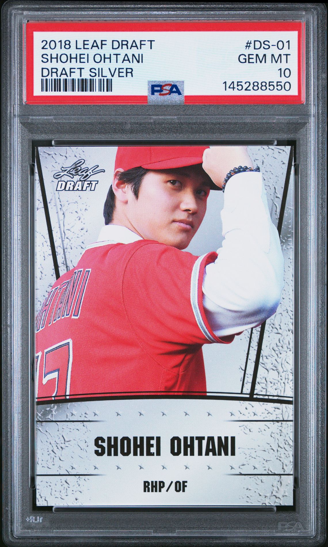 2018 Leaf LEAF DRAFT OHTANI DRAFT SILVER #DS-01 Shohei Ohtani front