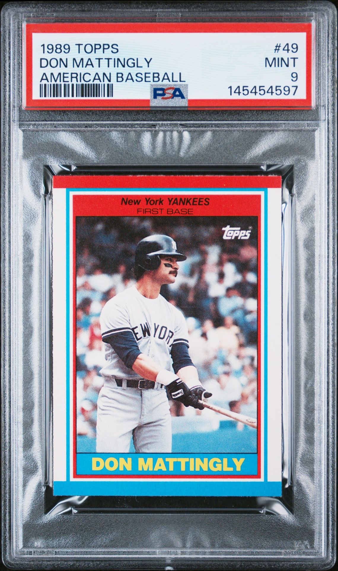 1989 Topps TOPPS AMERICAN BASEBALL #49 Don Mattingly front
