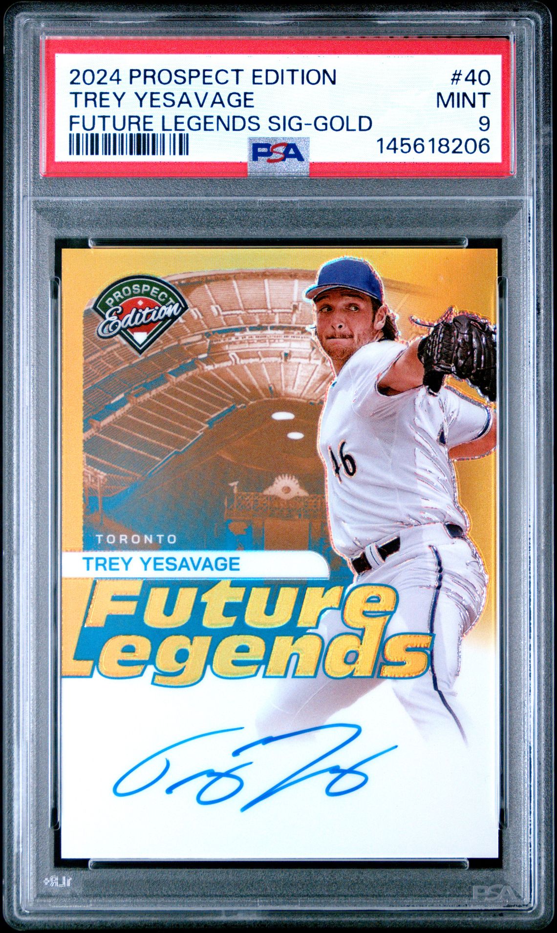 2024 Bowman PANINI PROSPECT EDITION FUTURE LEGENDS SIGNATURES Refractor #40 Trey Yesavage front