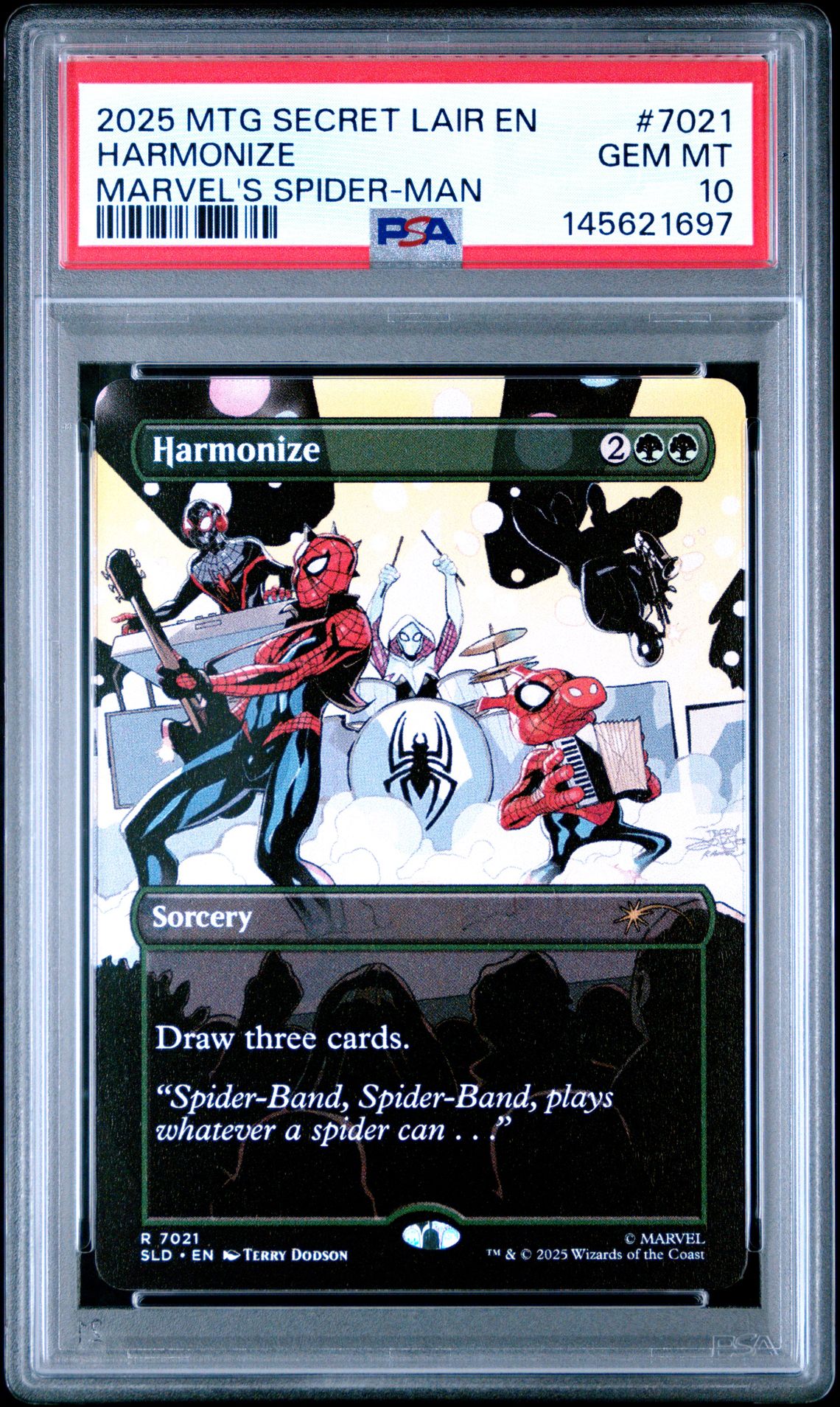 2025 MTG MAGIC THE GATHERING SECRET LAIR DROP MARVEL'S SPIDER-MAN #7021 Harmonize front