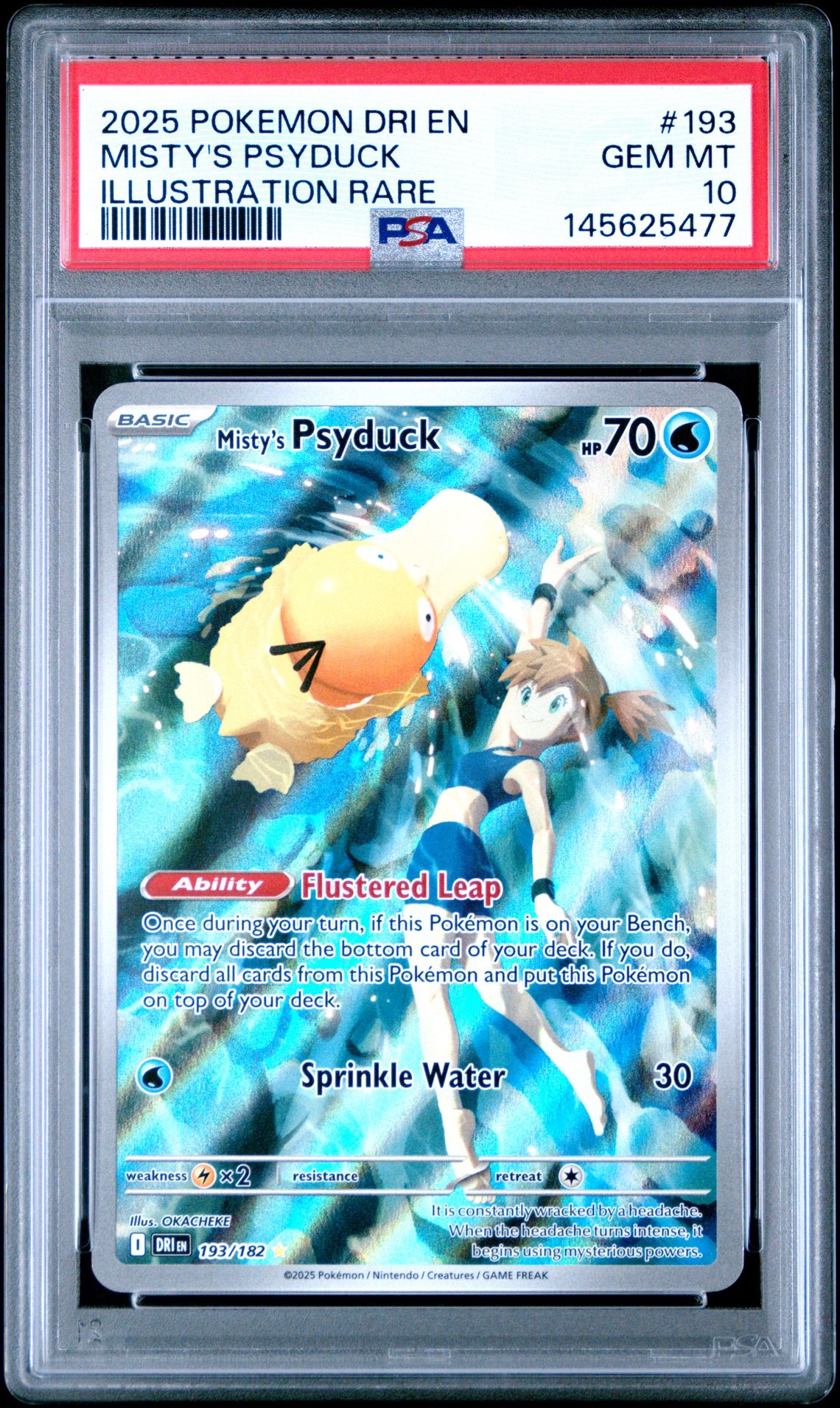 2025 Pokemon POKEMON DRI EN-DESTINED RIVALS ILLUSTRATION RARE #193 Misty's Psyduck front