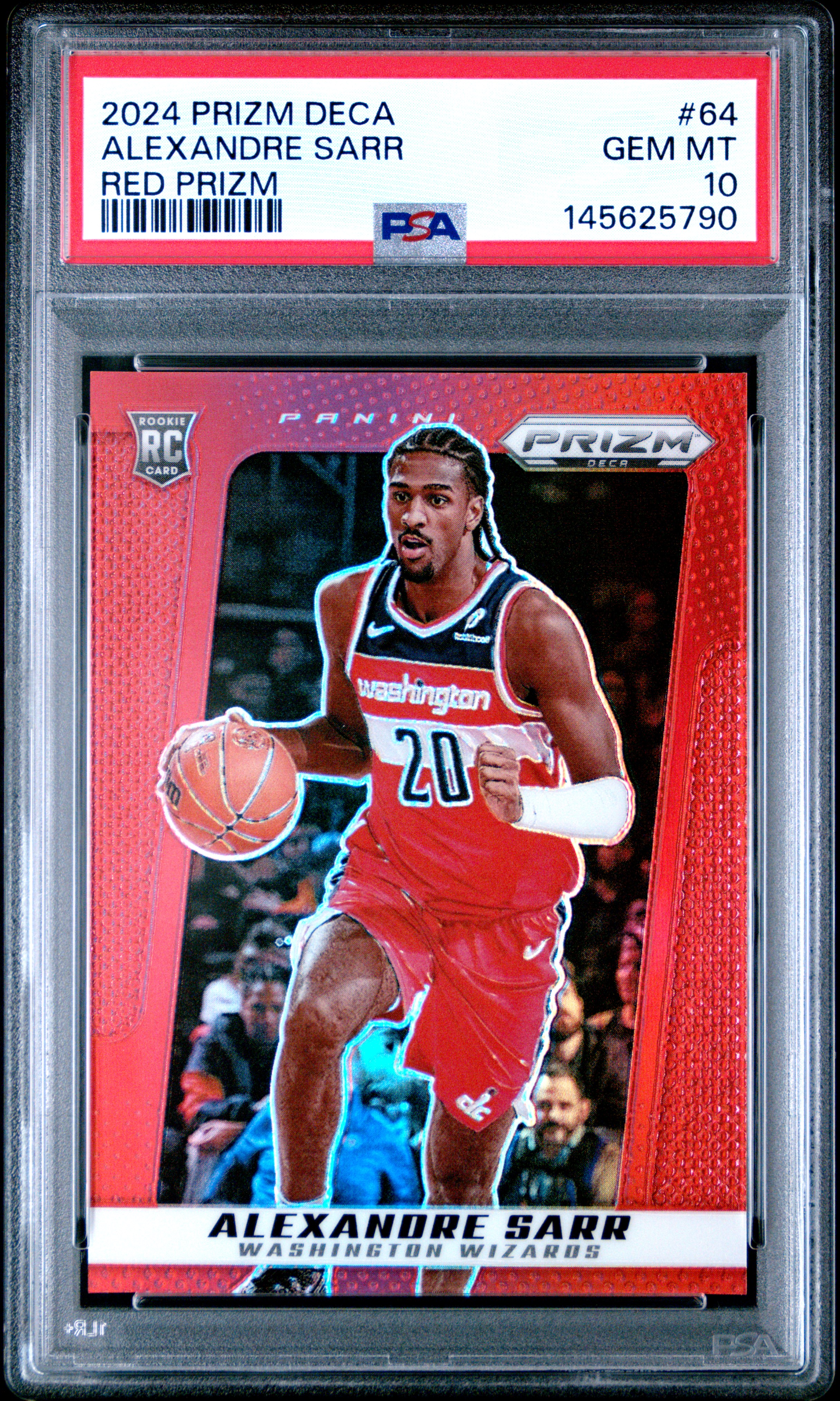 2024 #64 Alexandre Sarr PSA 10 Panini Prizm Deca