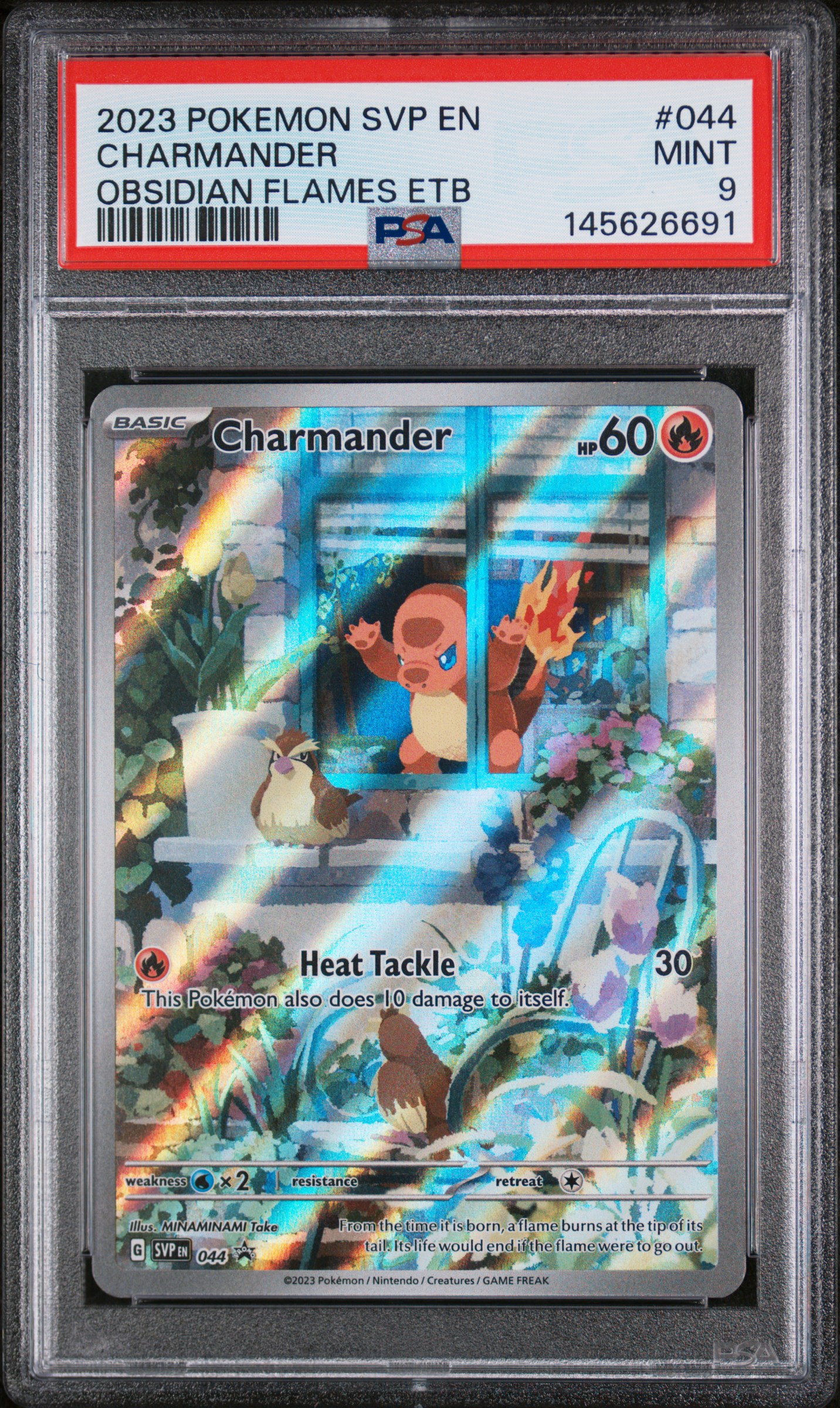 2023 #044 Charmander PSA 9 Svp EN-SV Black Star Promo