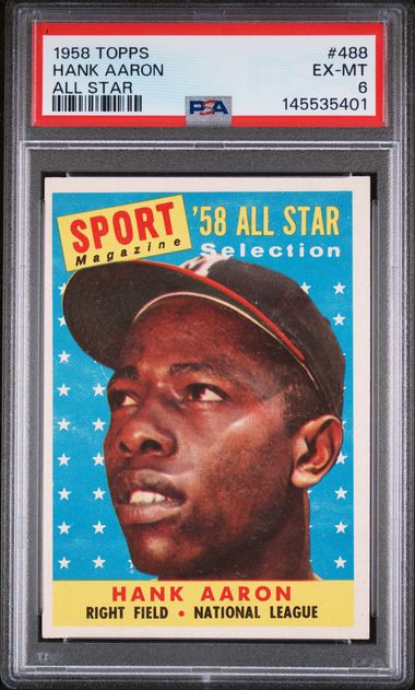 1958 Topps ALL STAR #488 Hank Aaron front