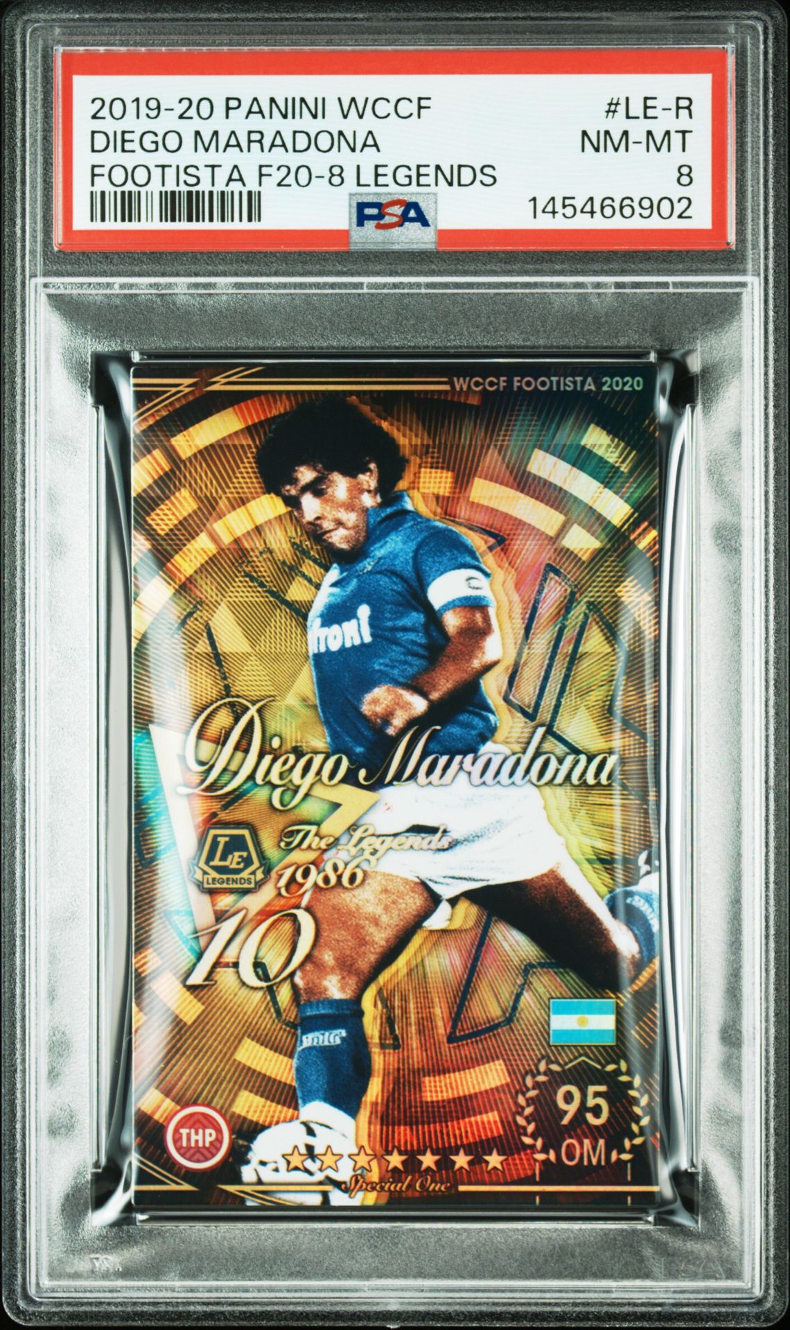 2019 Panini PANINI WCCF FOOTISTA F20-8 THE LEGENDS 8 LEGENDS #LE-R Diego Maradona front