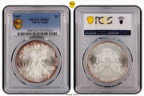 2007 $1 Silver Eagle MS67