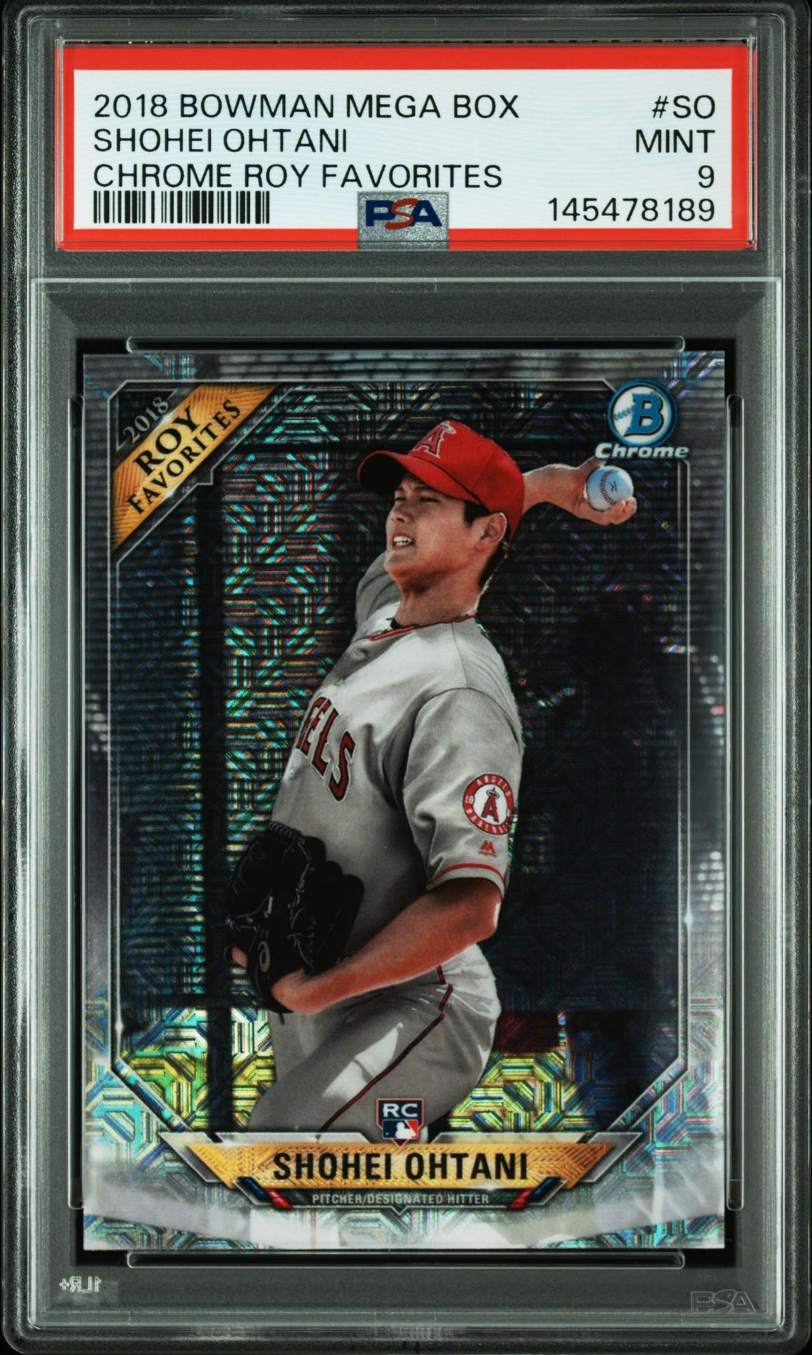 2018 Bowman Refractor #SO Shohei Ohtani front