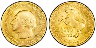 1923 10K Mk Jaeger-N20a Notgeld MS65