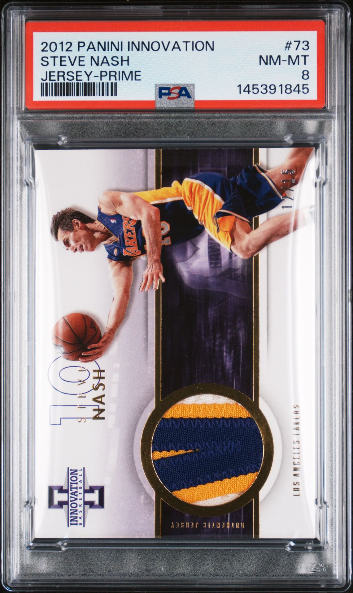2012 Panini Innovation Jersey Steve Nash #73 (Jersey-Prime) Nm-Mt 8 front