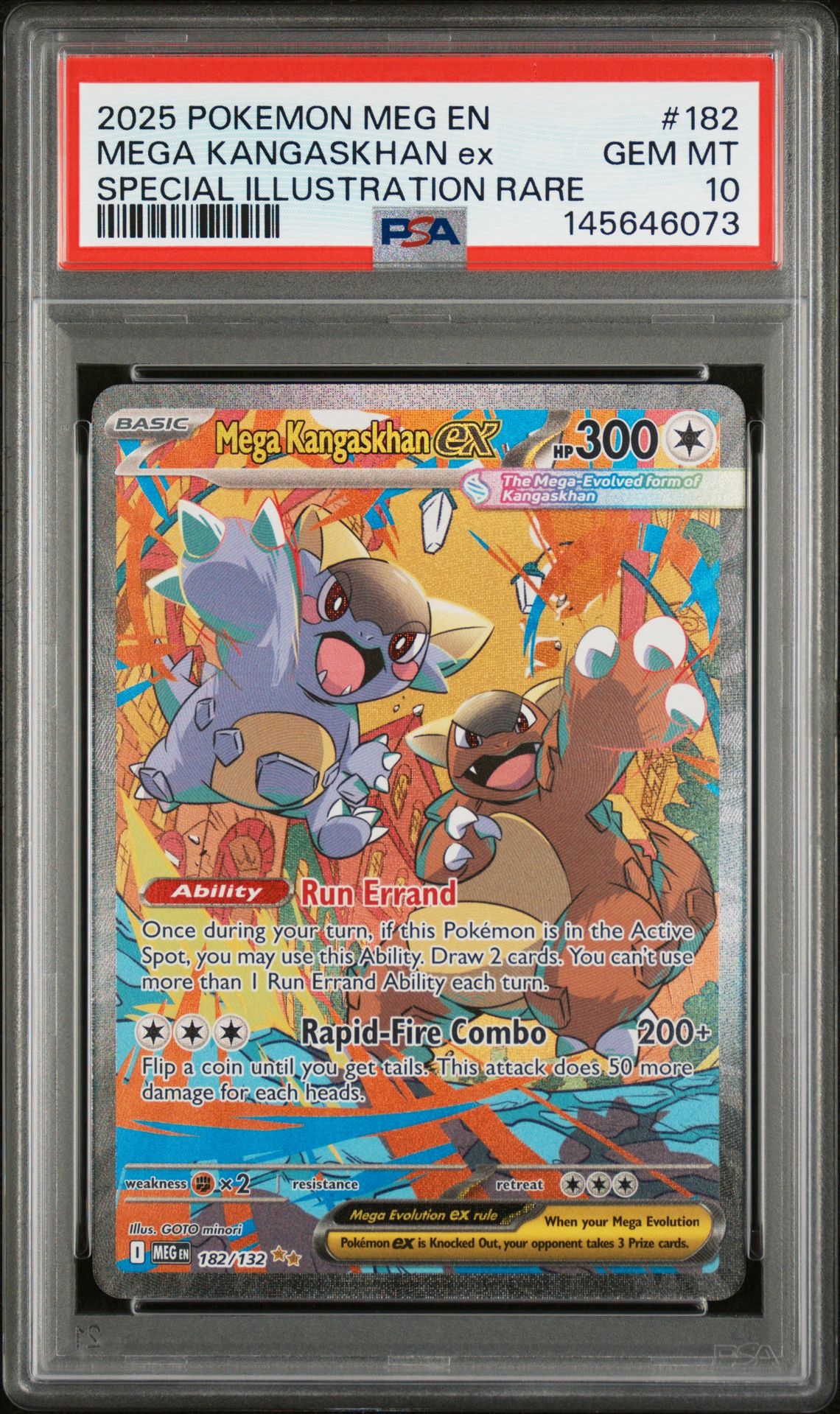 2025 Pokemon POKEMON MEG EN-MEGA EVOLUTION SPECIAL ILLUSTRATION RARE #182 Mega Kangaskhan Ex front