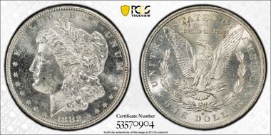 1882-S $1 MS62