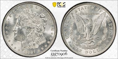 1887 $1 MS62