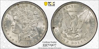 1890 $1 MS62