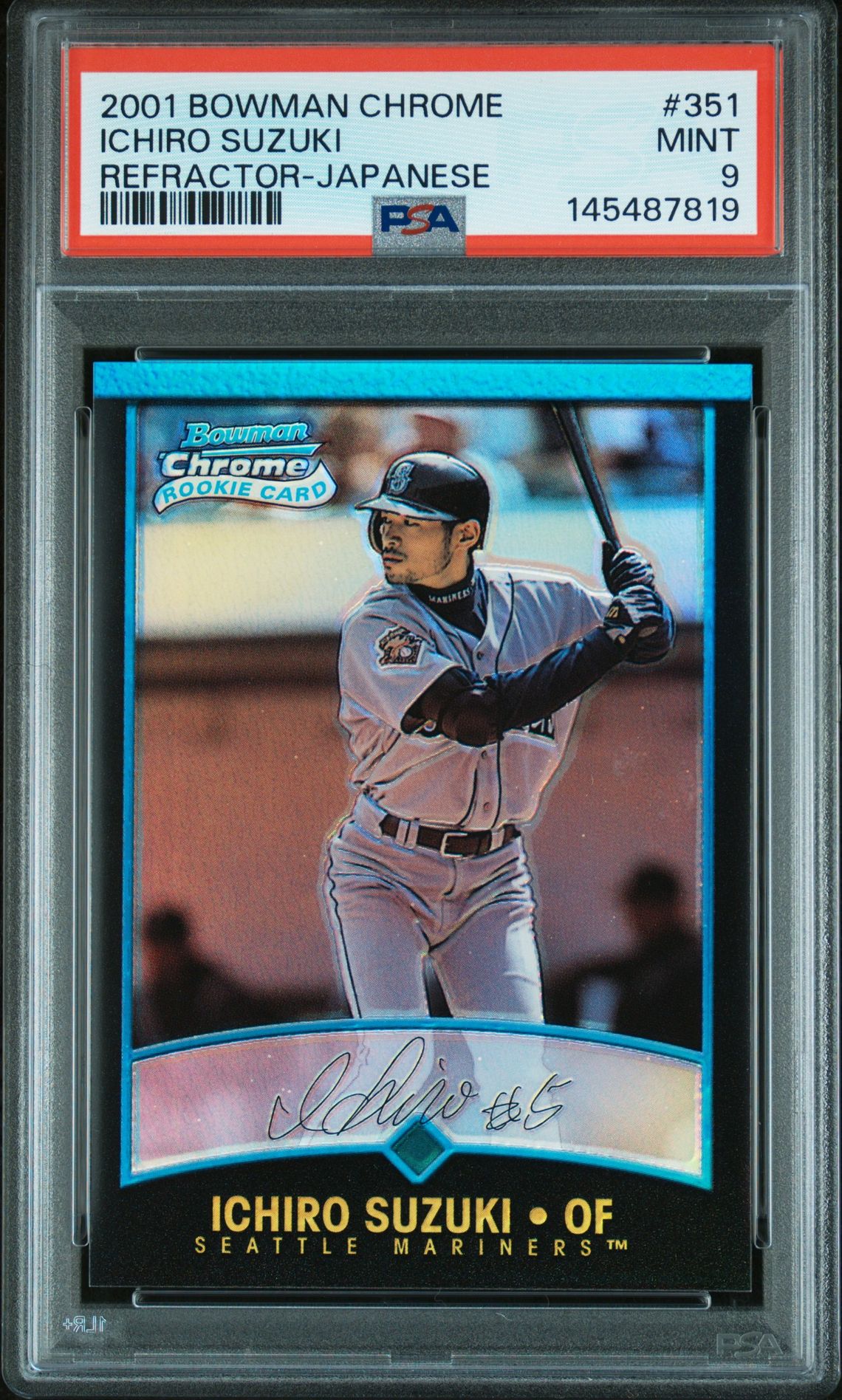 2001 Bowman BOWMAN CHROME REFRACTOR-JAPANESE #351 Ichiro Suzuki front