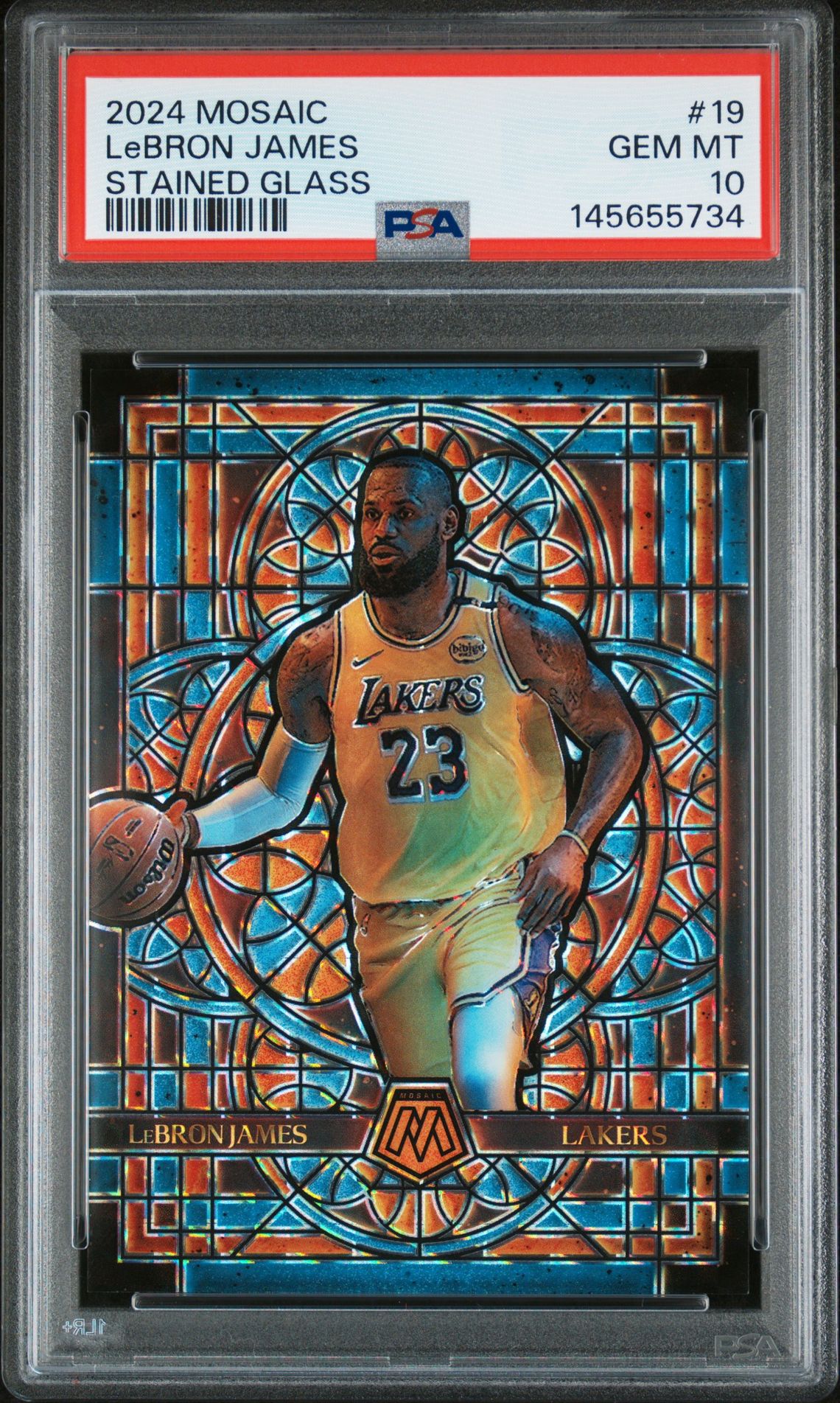 2024 Panini PANINI MOSAIC STAINED GLASS #19 Lebron James front
