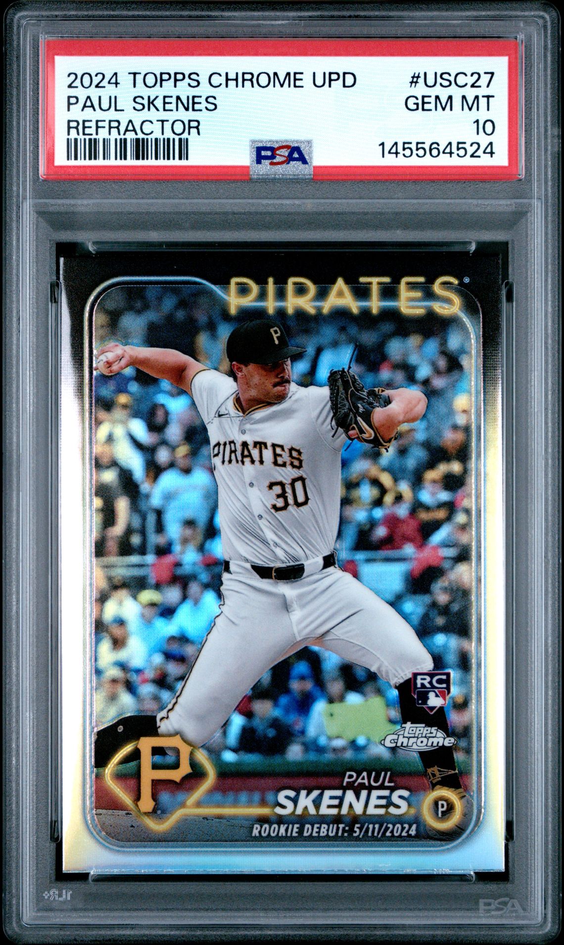 2024 Topps TOPPS CHROME UPDATE REFRACTOR #USC27 Paul Skenes front