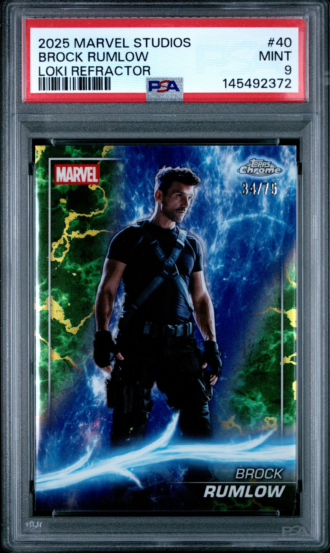 2025 Marvel TOPPS MARVEL STUDIOS CHROME Refractor #40 Brock Rumlow front