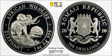 2010 100 S African Elephant Mule - 2009 Elephant Design MS66