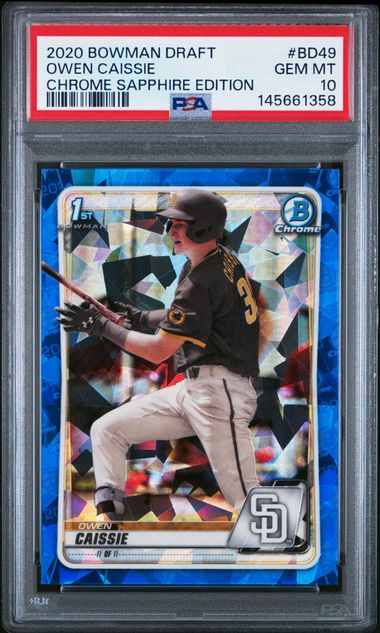 2020 Bowman Bowman Draft Sapphire #BD49 Owen Caissie front